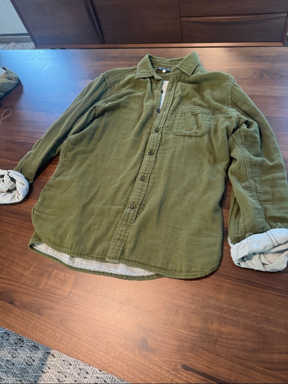 Alex Mill Olive Green Lightweight Shirt Jacket